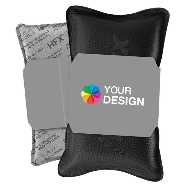 HFX®-Displayschwamm Premium mit individueller Papierbanderole, All-Inclusive-Paket