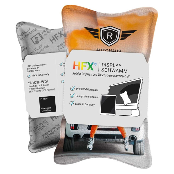 HFX®-Displayschwamm Color mit Standard-Papierbanderole, All-Inclusive-Paket