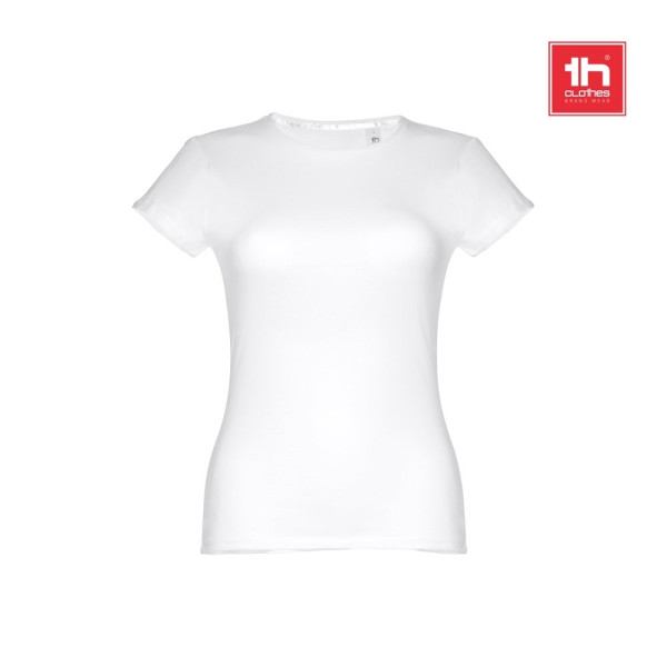 THC SOFIA WH. Tailliertes Damen-T-Shirt aus Baumwolle. Farbe Weiß