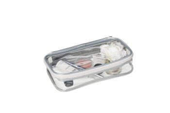 BEAUTY-BAG CLEARLY silber
