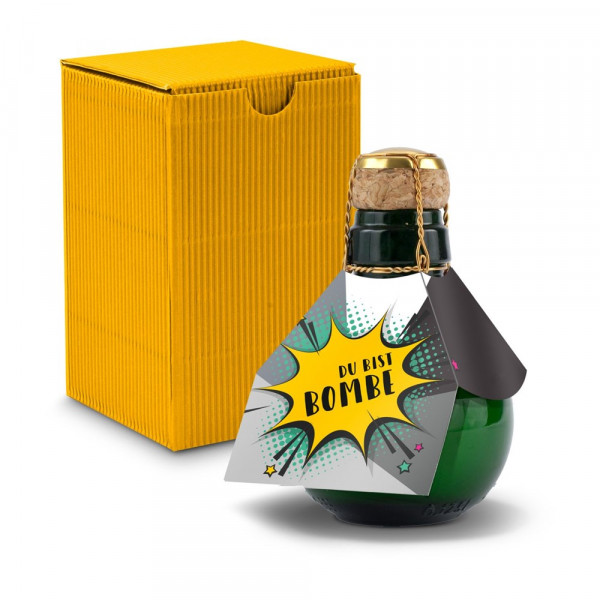 Kleinste Sektflasche der Welt! Du bist Bombe — Inklusive Geschenkkarton, 125 ml