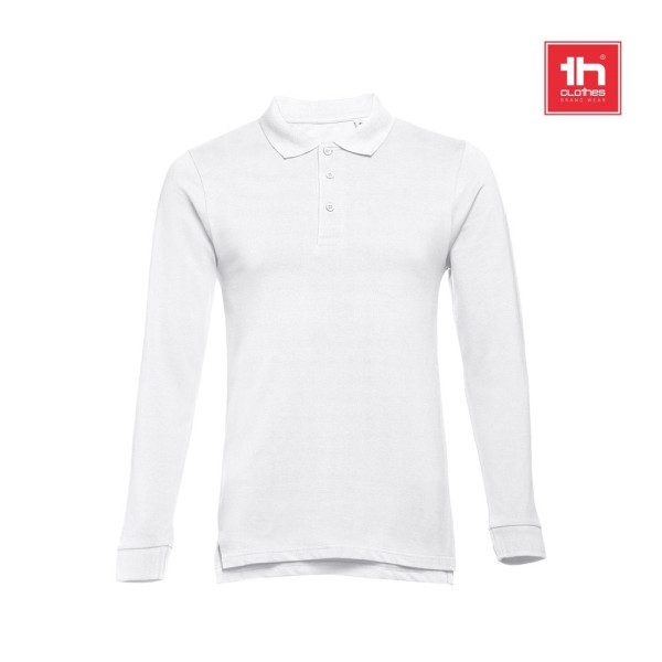 THC BERN WH. Langarm-Poloshirt aus Baumwolle für Herren