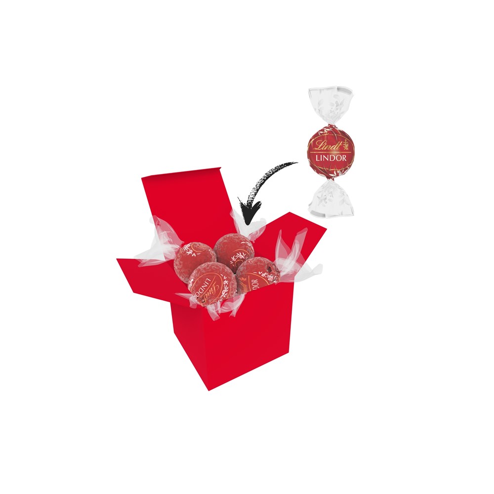 Color Lindor Box - Rot - Vollmilch