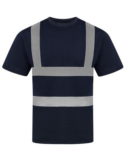 Korntex - Heavy Duty Polycotton Hi-Vis T-Shirt Barcelona - navy