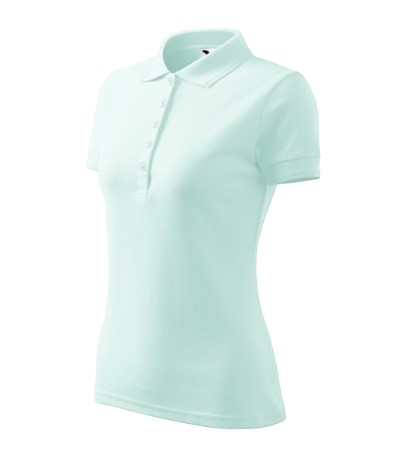 Polohemd Damen Pique Polo türkisblau - frost