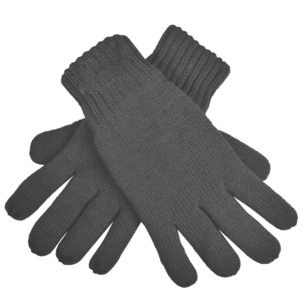 Gestrickte Thinsulate Handschuhe - Dunkelgrau (PMS Cool Grey 11c) / Dunkelgrau
