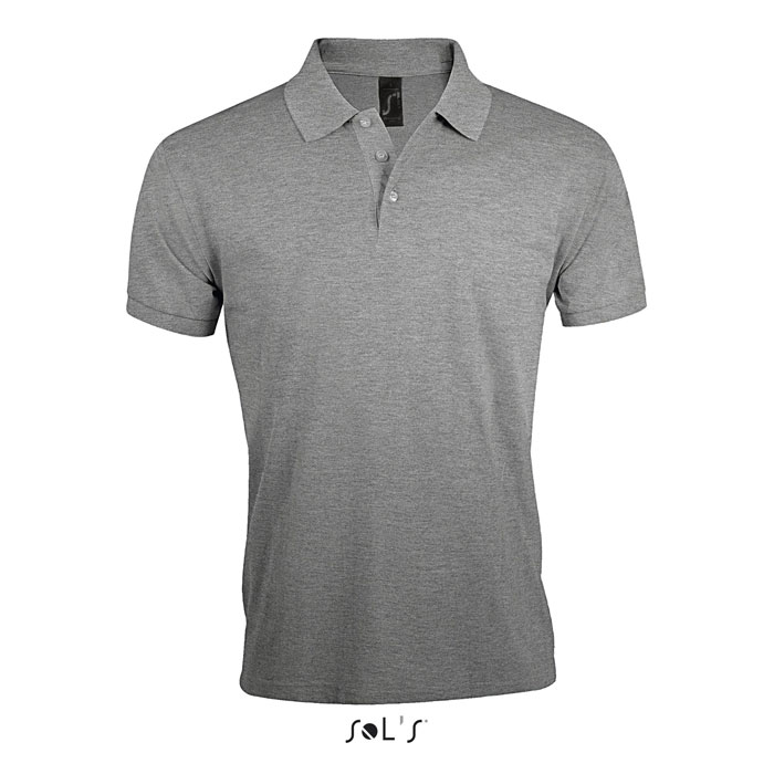 PRIME MEN - PRIME HERREN POLO 200g - Grau-Melange 2