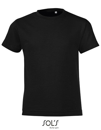 SOL´S - Kids´ Round Collar T-Shirt Regent Fit - Deep Black