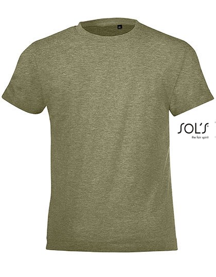 SOL´S - Kids´ Round Collar T-Shirt Regent Fit - Heather Khaki