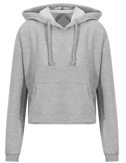 Just Hoods - Women´s Cropped Hoodie - Heather Grey