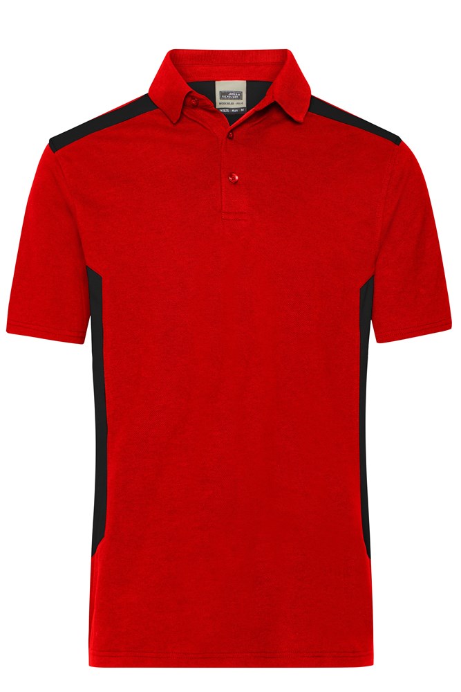 Men's Workwear Polo - STRONG -   GRS & OCS Blended - Red/black (ca. Pantone 193C
blackC)
