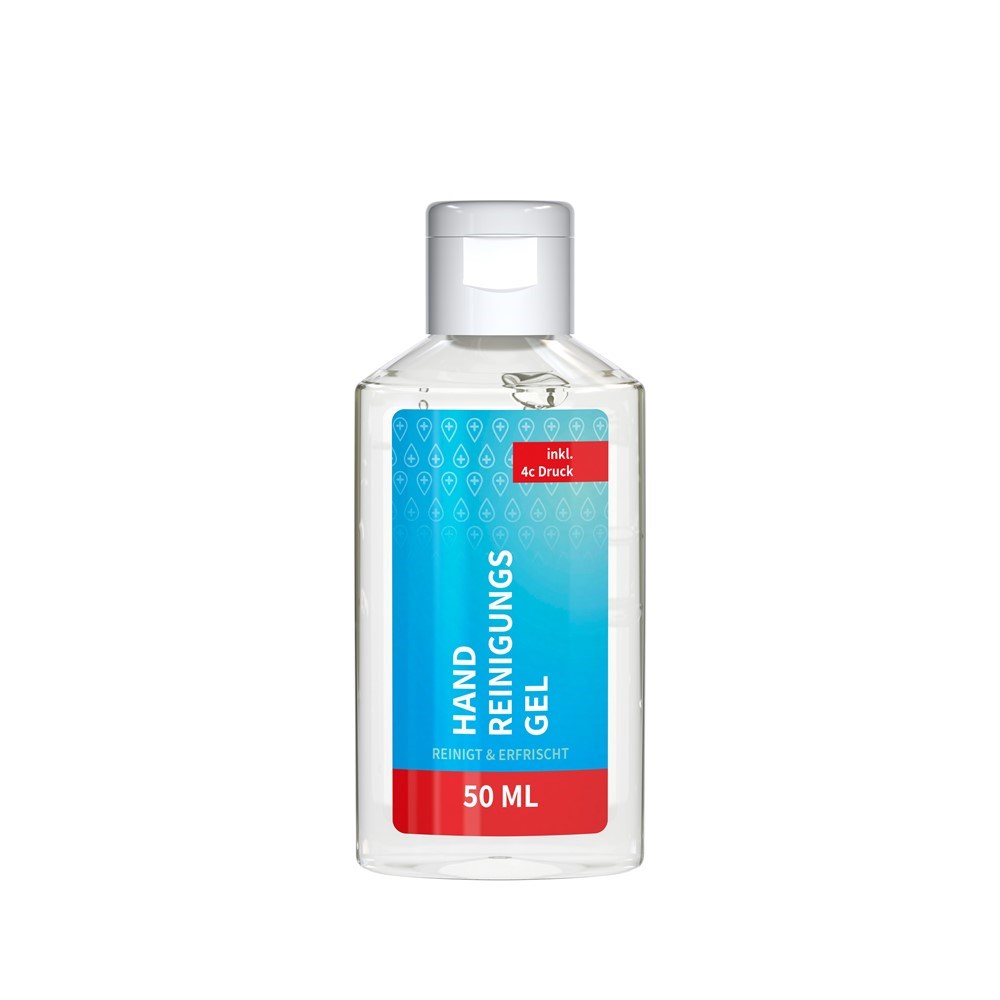 Handreinigungsgel, 50 ml, Body Label (R-PET)