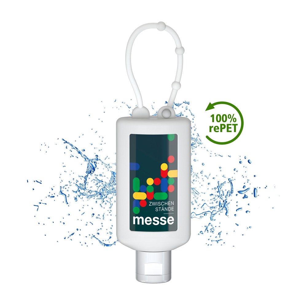 Hände-Desinfektionsgel (DIN EN 1500), 50 ml Bumper frost, Body Label (R-PET)