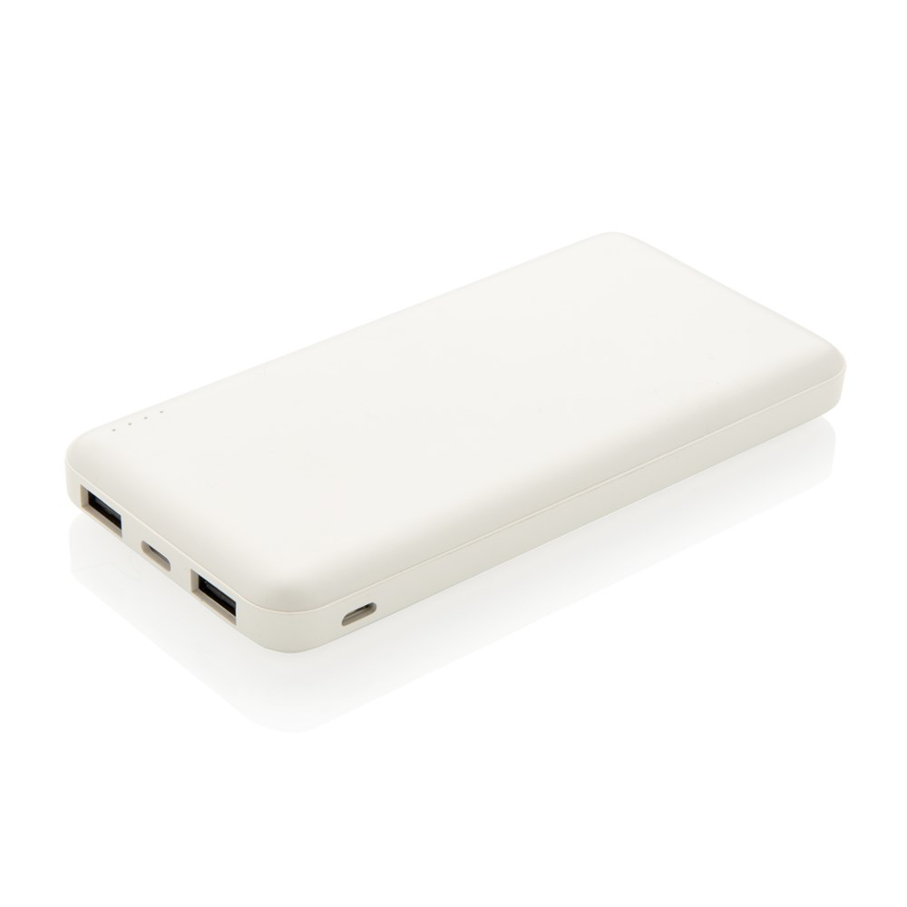 High Density 10.000 mAh Pocket Powerbank - weiß (± PMS White)