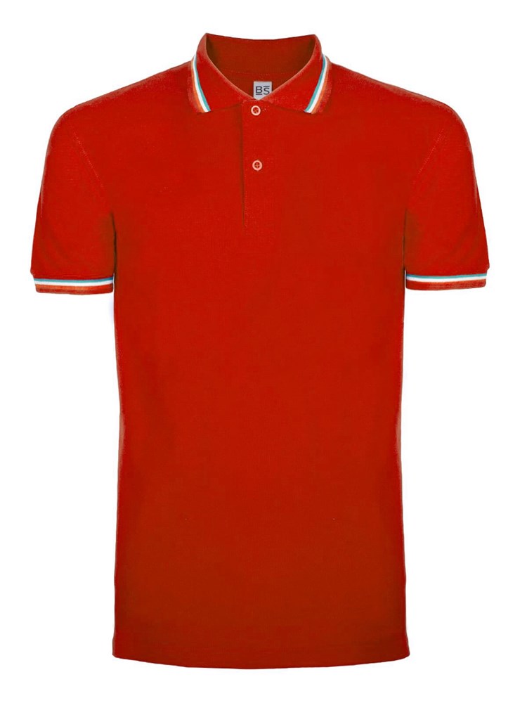 BS Italy Polo, 200 gr/m² - Rot (PMS 186c)