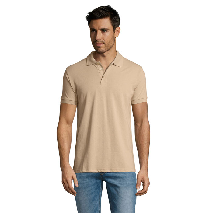 PRIME MEN - PRIME HERREN POLO 200g - Sand