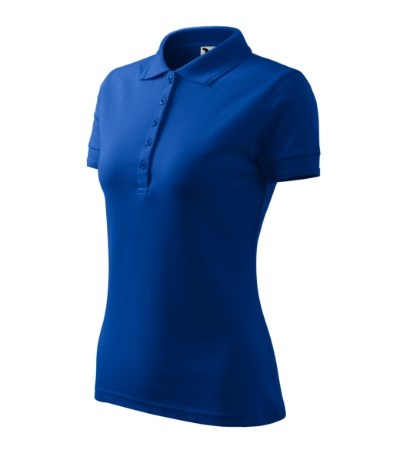 Polohemd Damen Pique Polo türkisblau - Königsblau