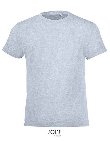 SOL´S - Kids´ Round Collar T-Shirt Regent Fit - Heather Sky