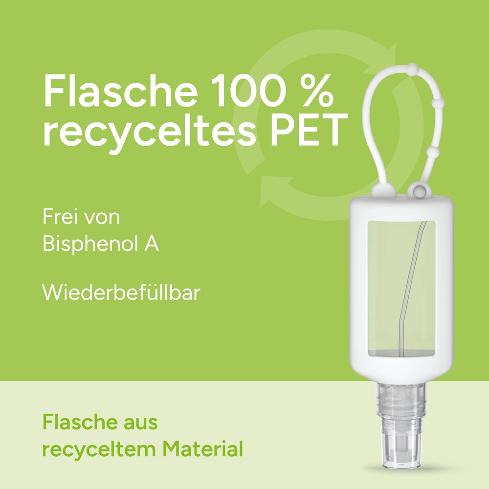 Hände-Desinfektionsspray (DIN EN 1500), 50 ml Bumper frost, Body Label (R-PET)