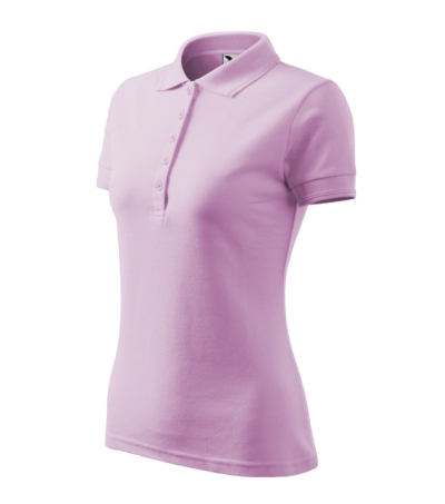 Polohemd Damen Pique Polo türkisblau - orchid