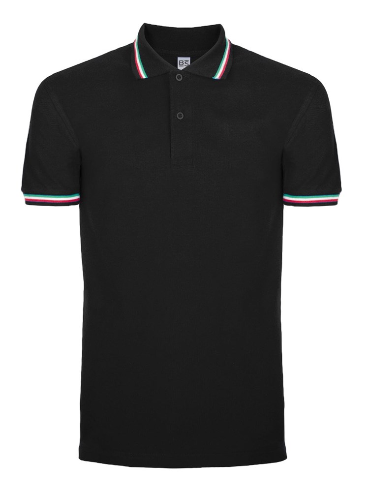 BS Italy Polo, 200 gr/m² - Schwarz (Black)