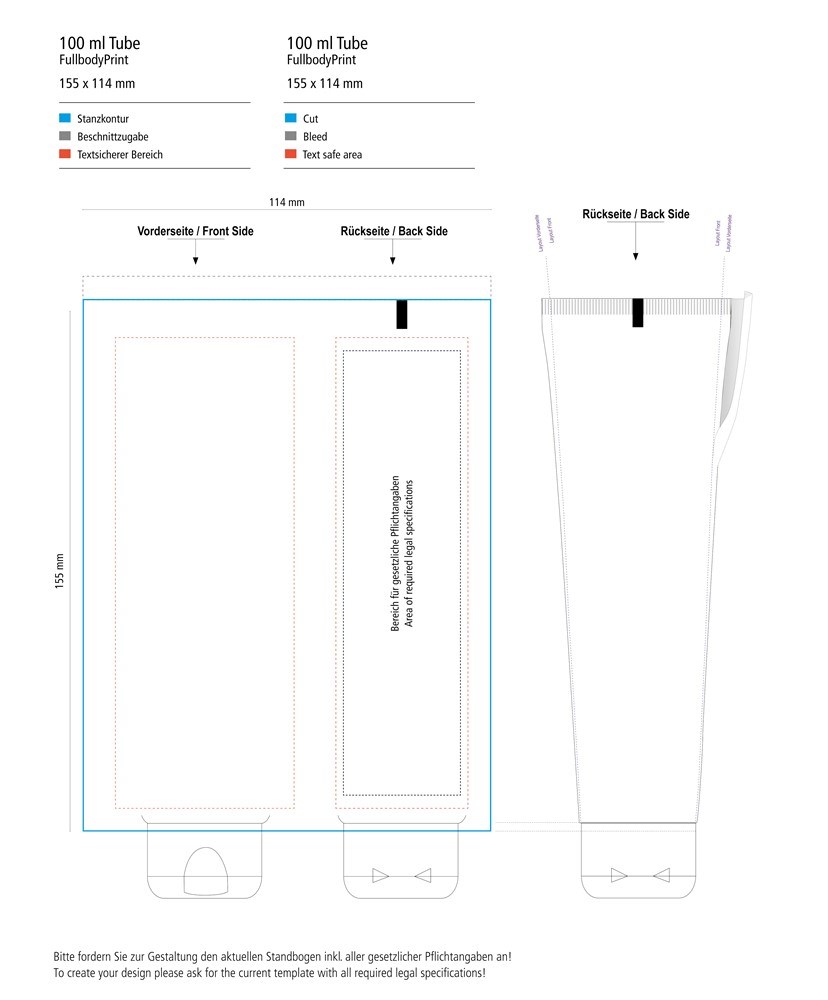 Duschgel Rosmarin-Ingwer, 100 ml Tube