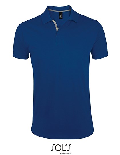 SOL´S - Men´s Polo Shirt Portland - Ultramarine, Grey (Solid)