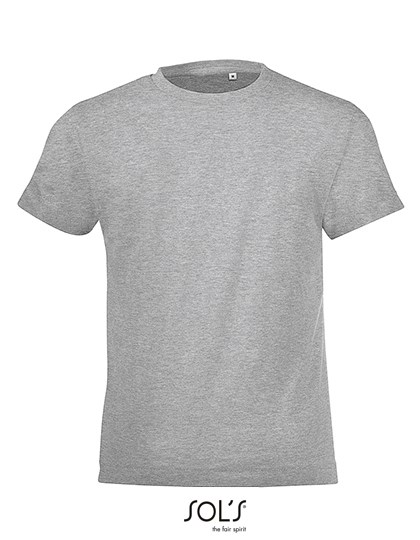 SOL´S - Kids´ Round Collar T-Shirt Regent Fit - Grey Melange