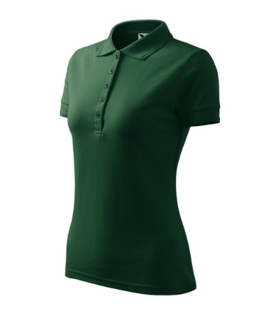 Polohemd Damen Pique Polo türkisblau - dark green