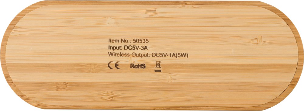 Wireless Ladepad aus Bambus Tatum