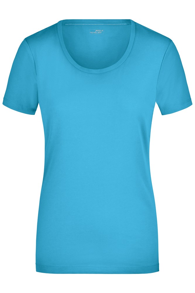 Ladies' Stretch Round-T - Turquoise (ca. Pantone 312C)