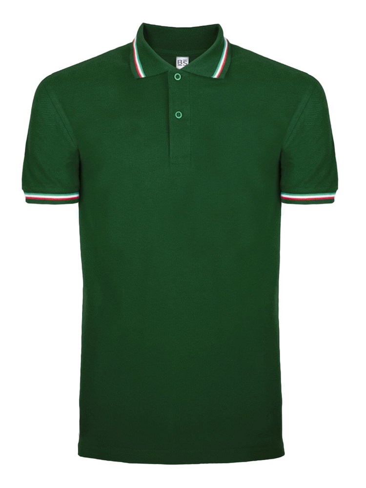 BS Italy Polo, 200 gr/m² - Flaschengrün (PMS 2411C)