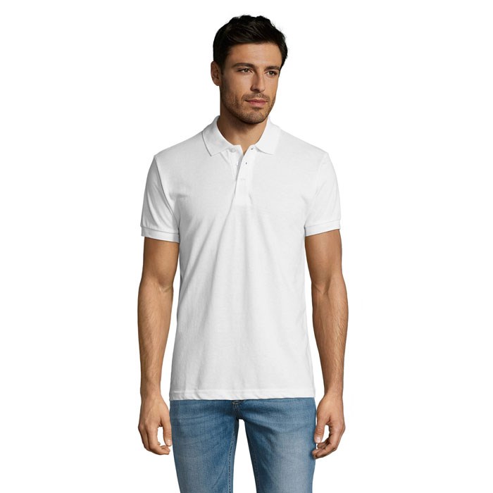 PRIME MEN - PRIME HERREN POLO 200g - White